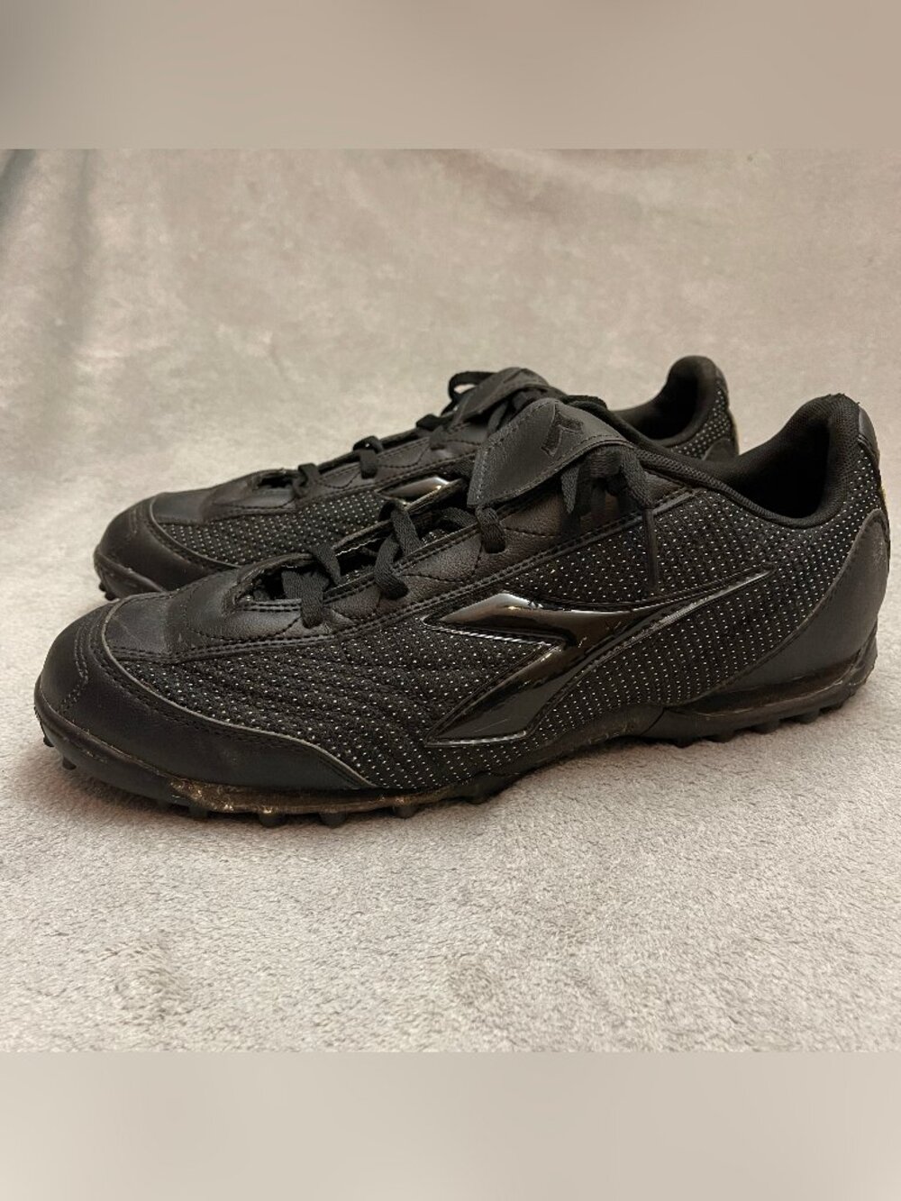 Diadora Black Italy Embroidered Soccer Turf Shoes Men's Size 11.5